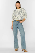 Lux Navy Leopard Sweatshirt