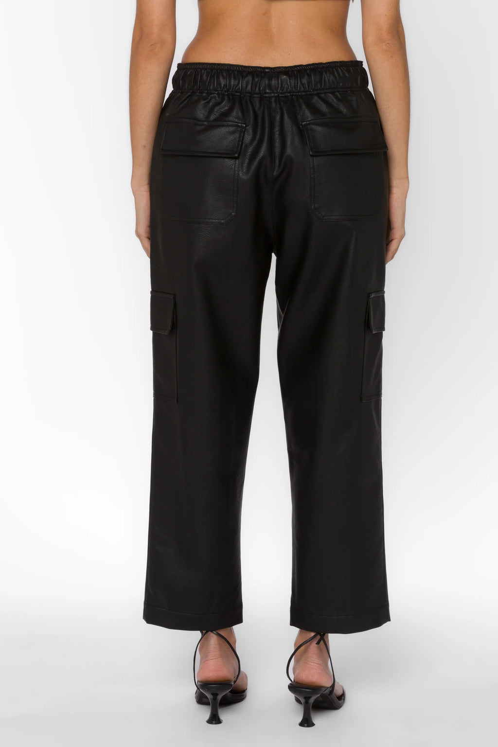 Mario Black Vegan Leather Pants