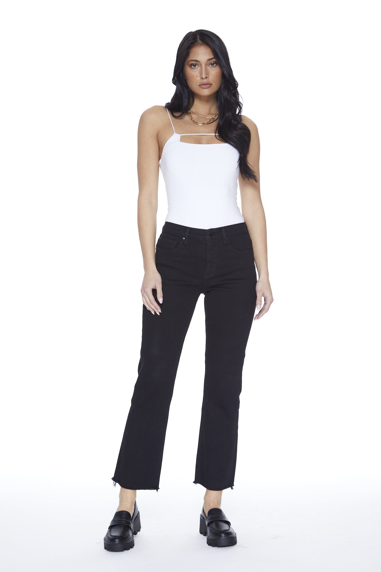 Recycled Quinn Mid Rise Straight Ankle