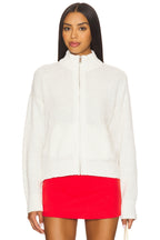 Boucle Knit Bomber Chalk