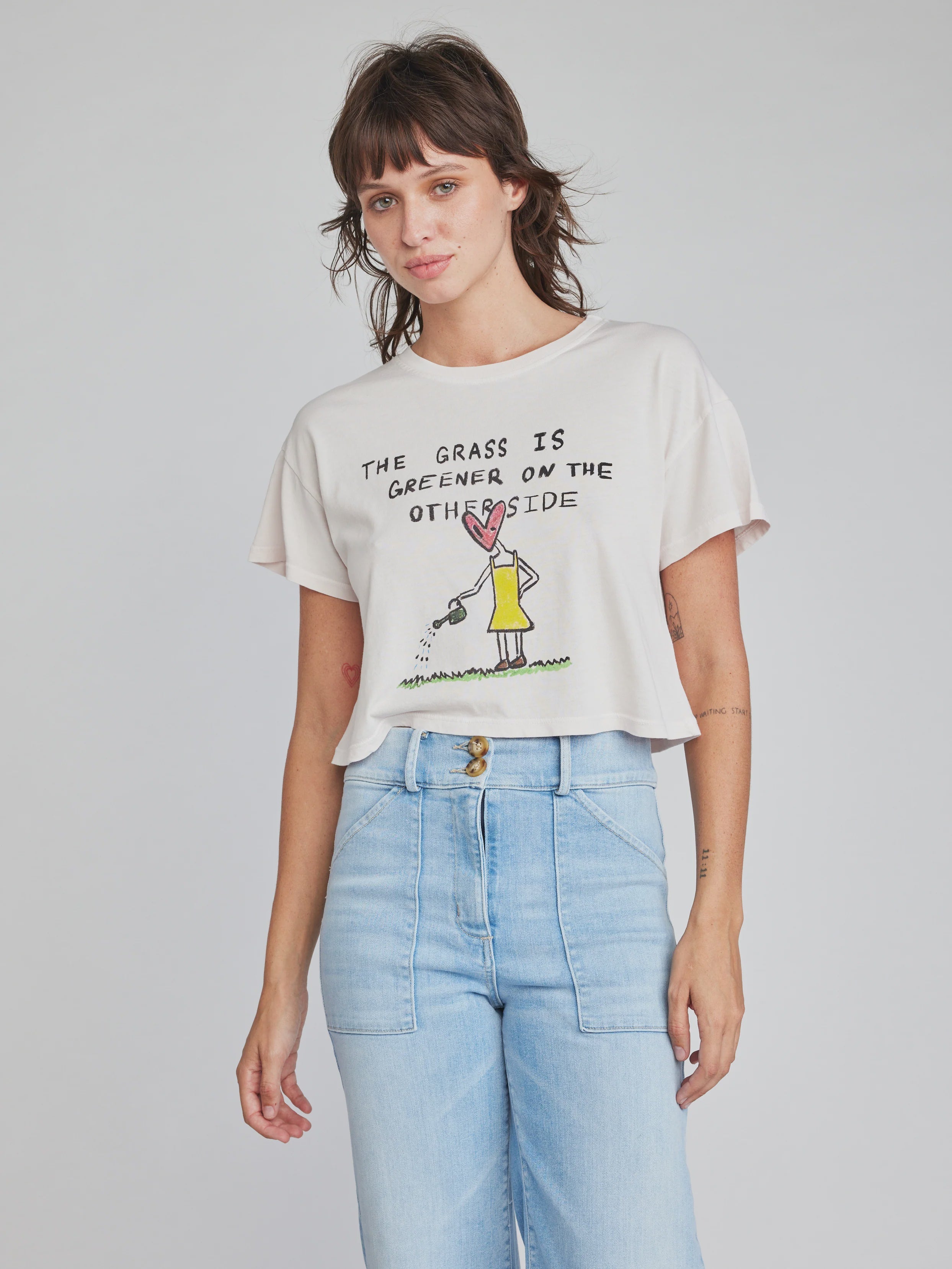 Grass Drew Crop Tee