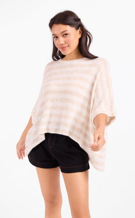 Billie Striped Brushed Dolman