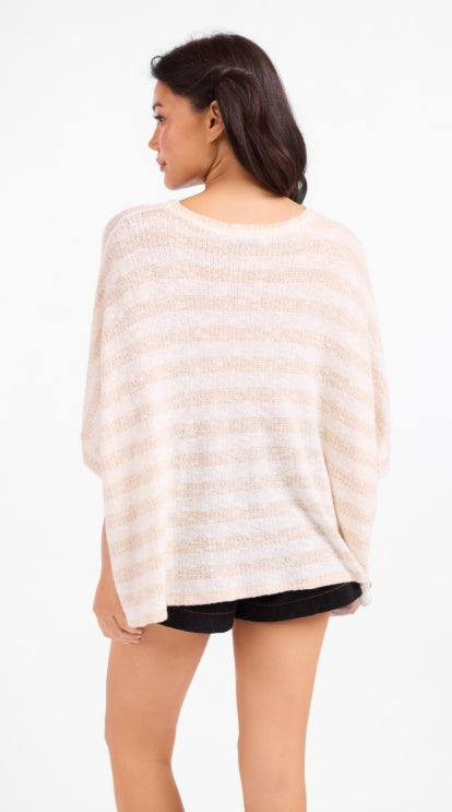 Billie Striped Brushed Dolman
