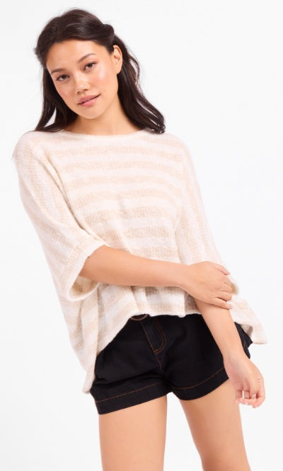 Billie Striped Brushed Dolman