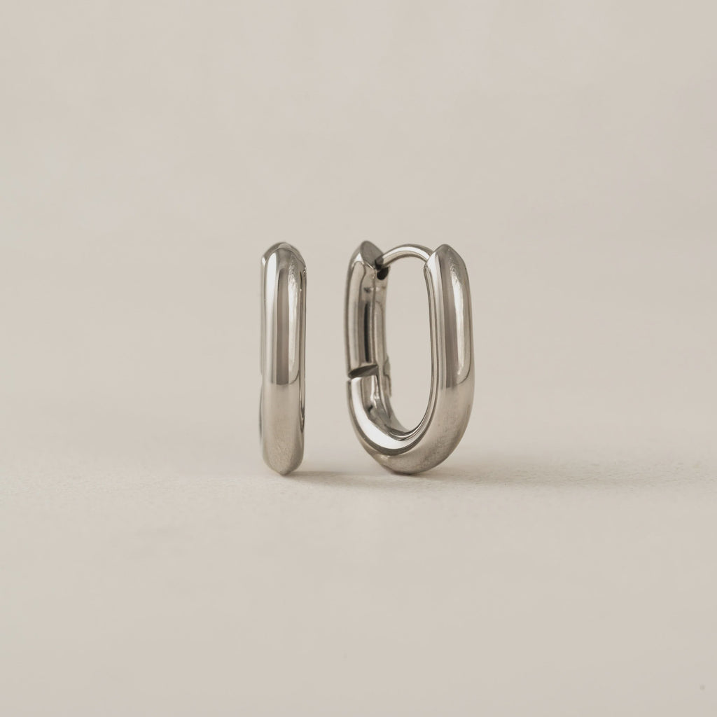 Small Paperclip Puff Earring