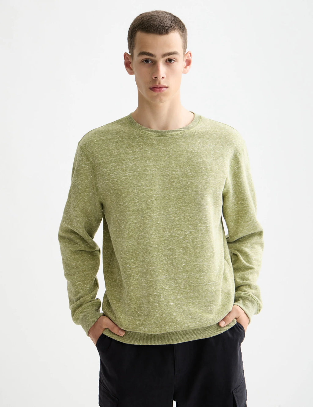 Melange Crew Neck Sweatshirt