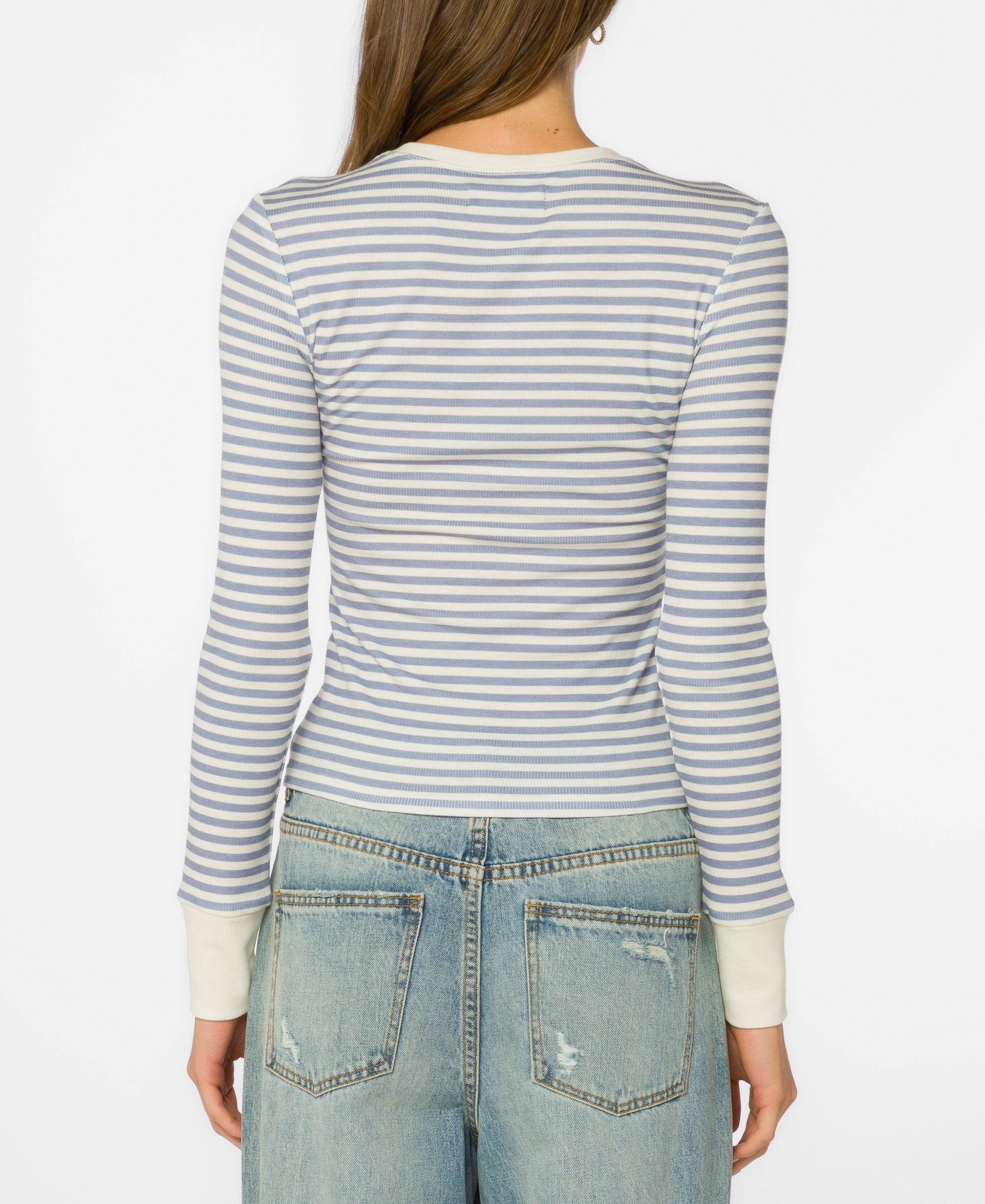 Tulsi Coastal Blue Stripe Tee
