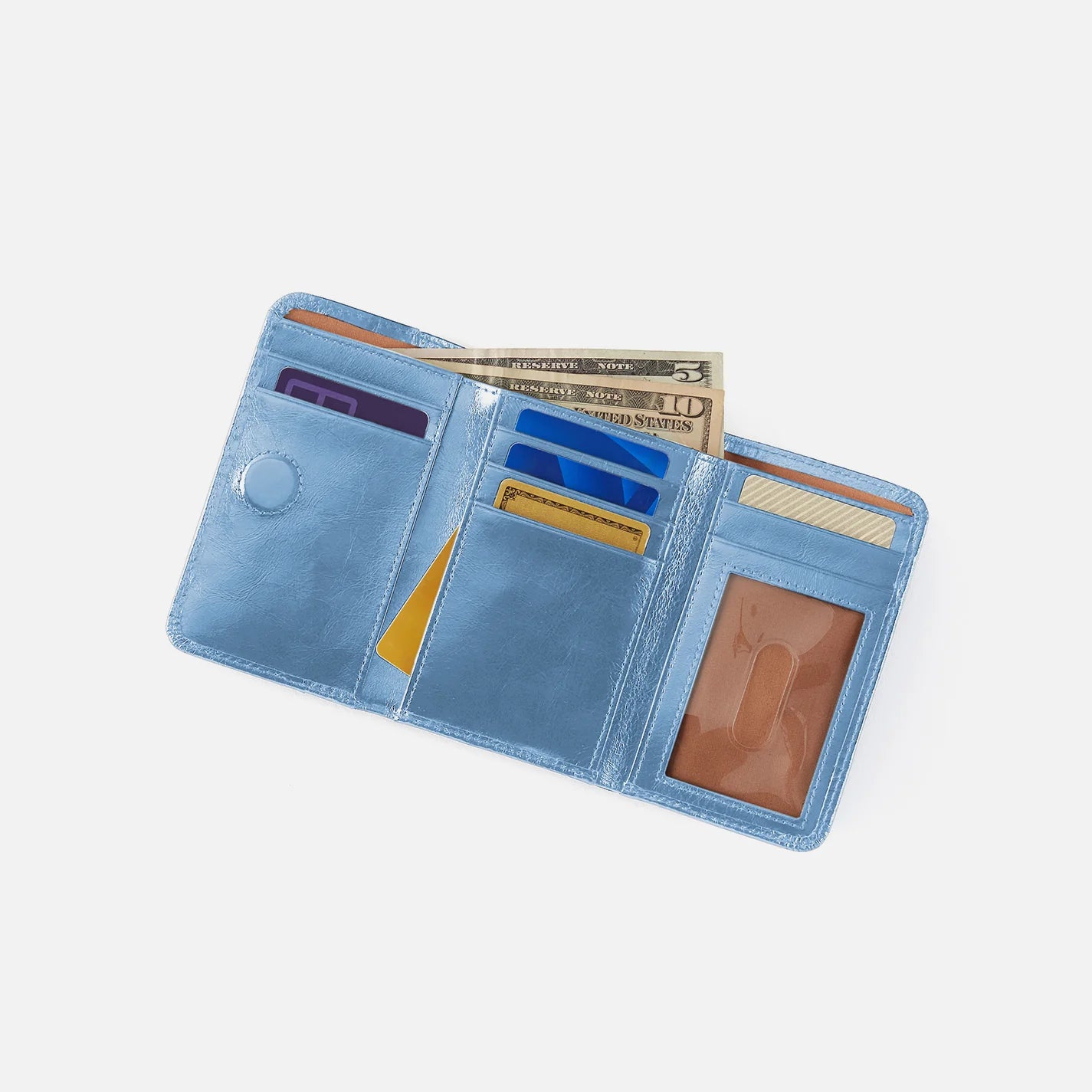 Jill Trifold Wallet Faded Denim