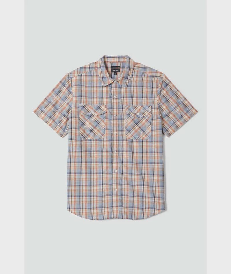 The Breezy Wayne Shirt-Blue Multi Plaid