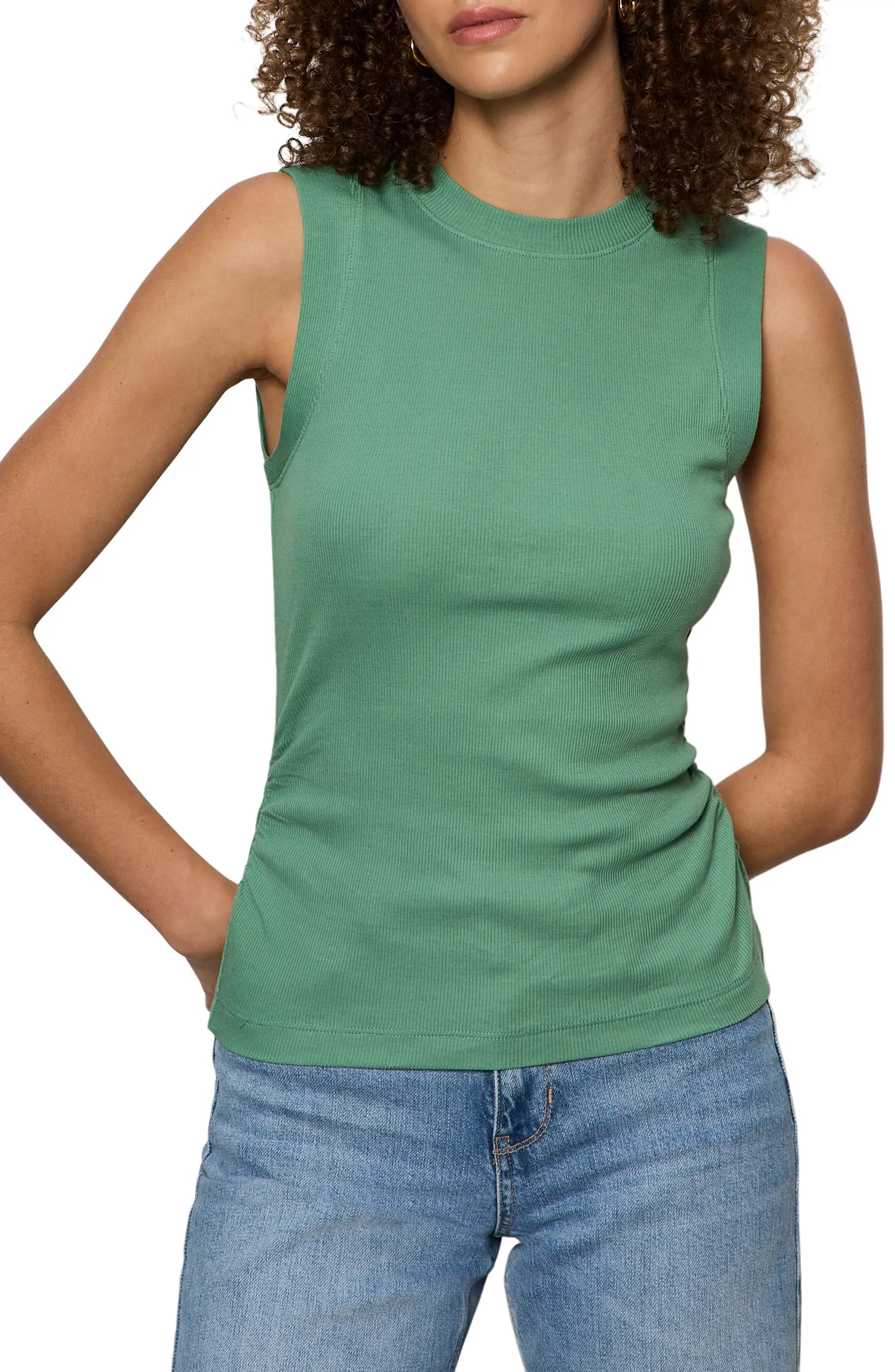 Ribbed Ruched Tank