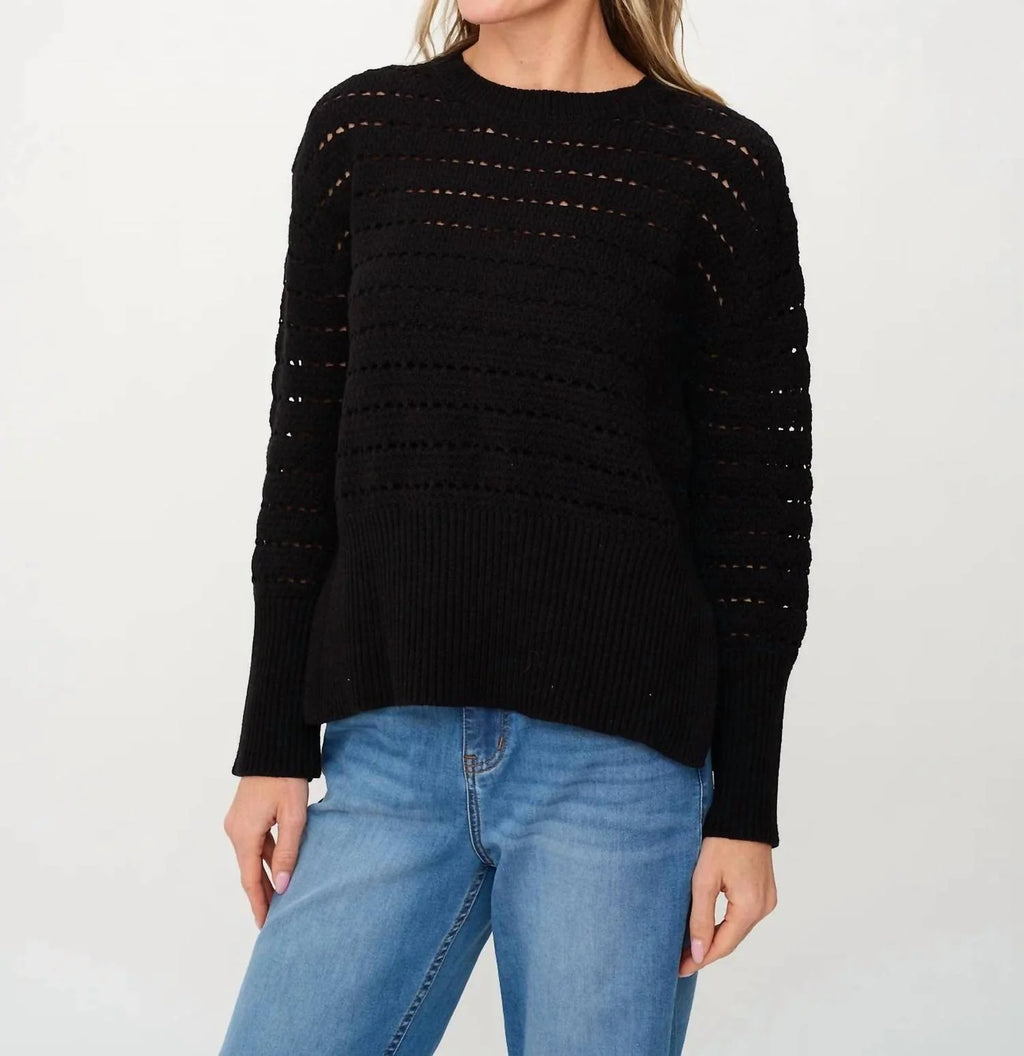 Jaden Crochet Crew Neck Sweater