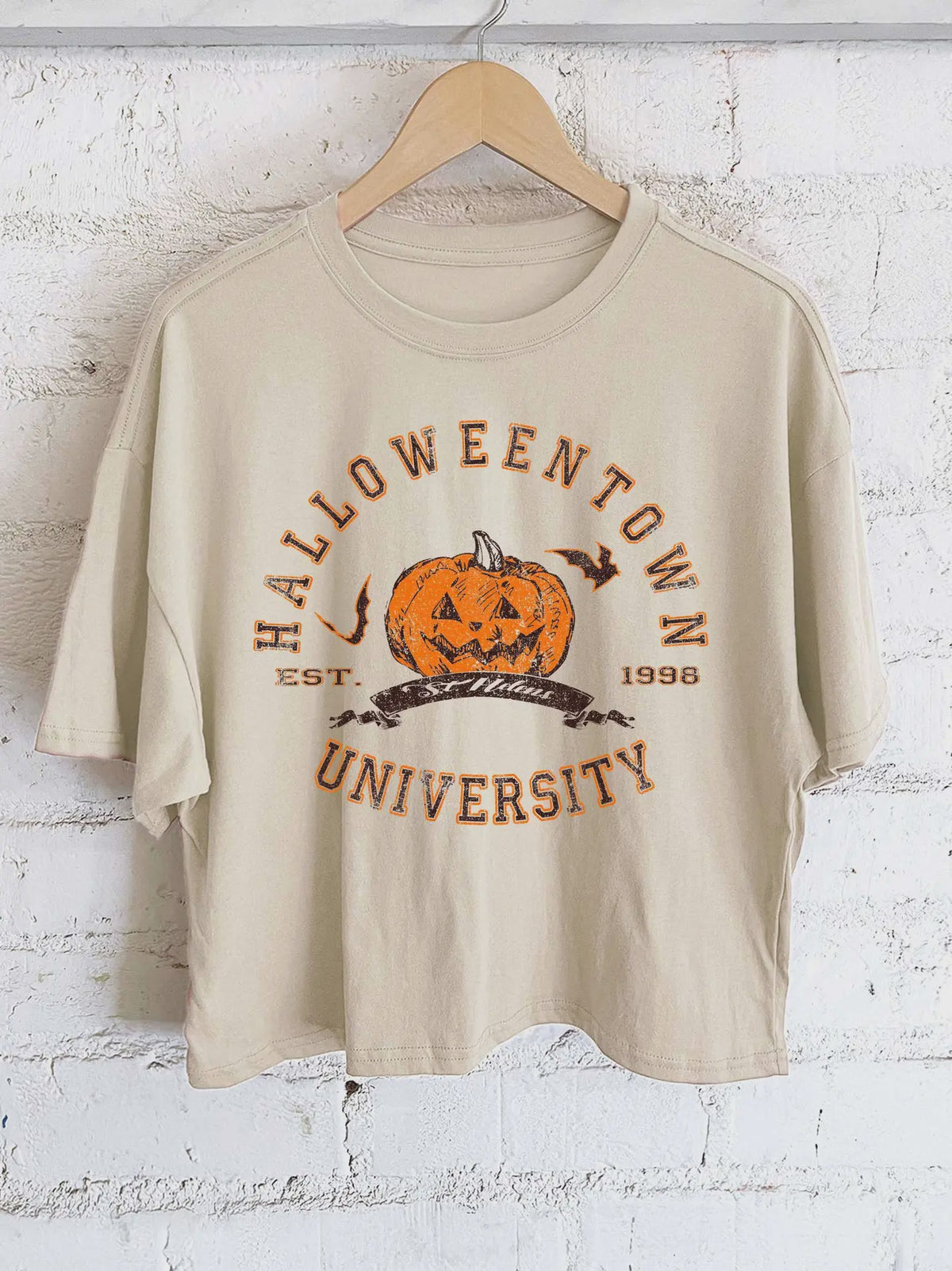 Halloweentown University Graphic Long Crop Top