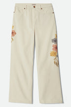 The Chloe 5 Pocket Pant-Off White Floral Burst