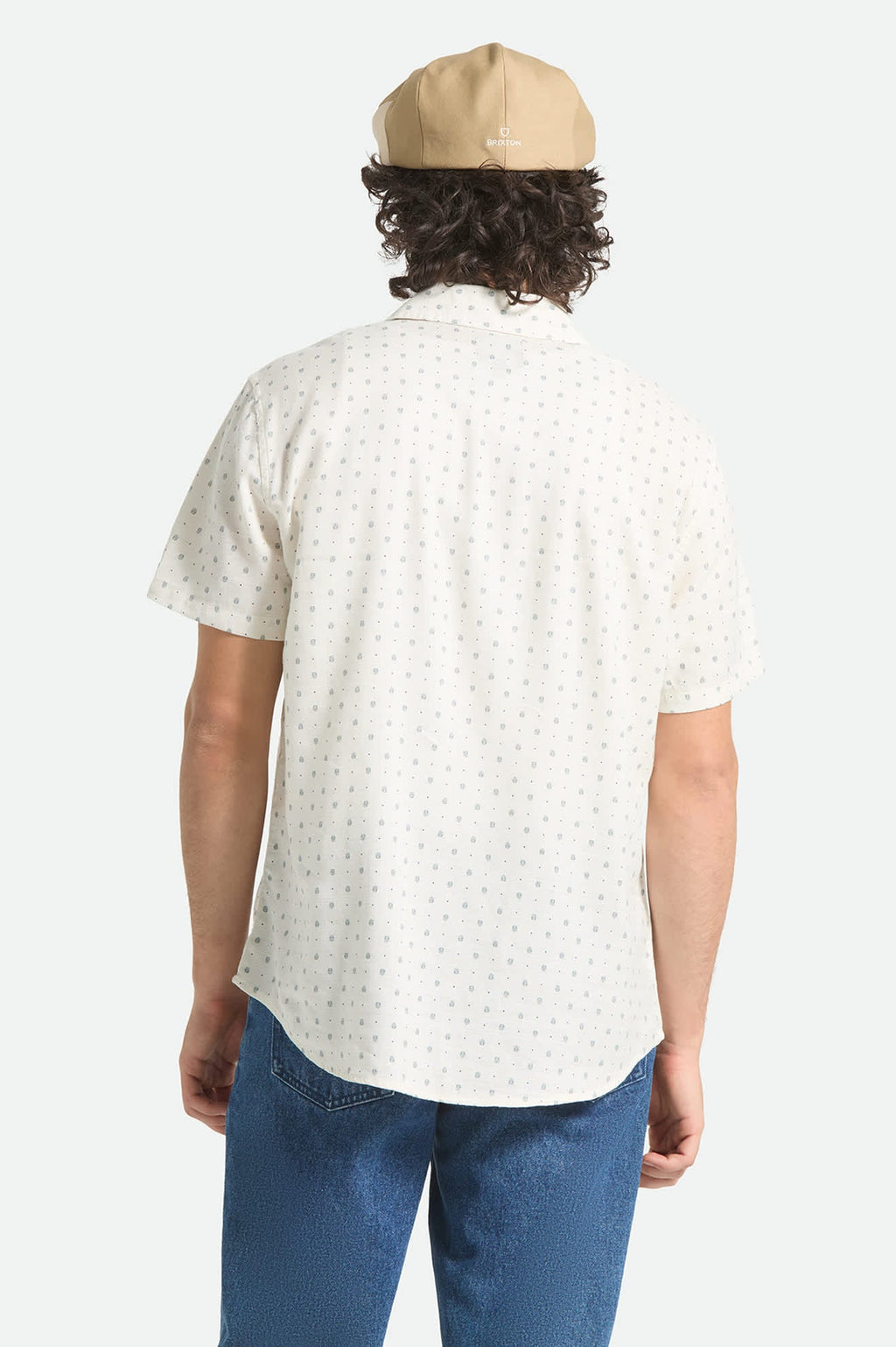 Charter Slub Shirt-Off White Micro Geo