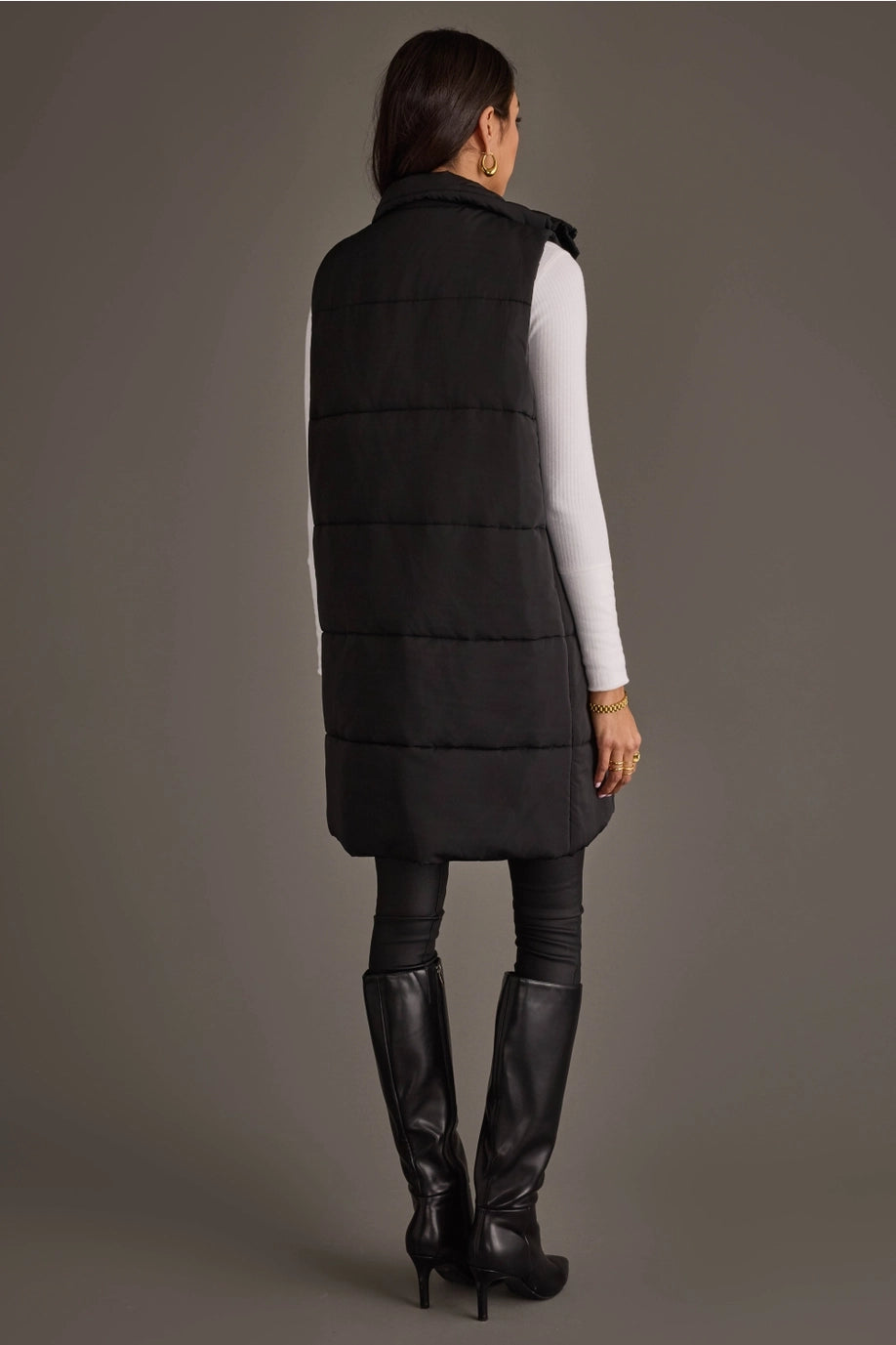 Black Long Vest