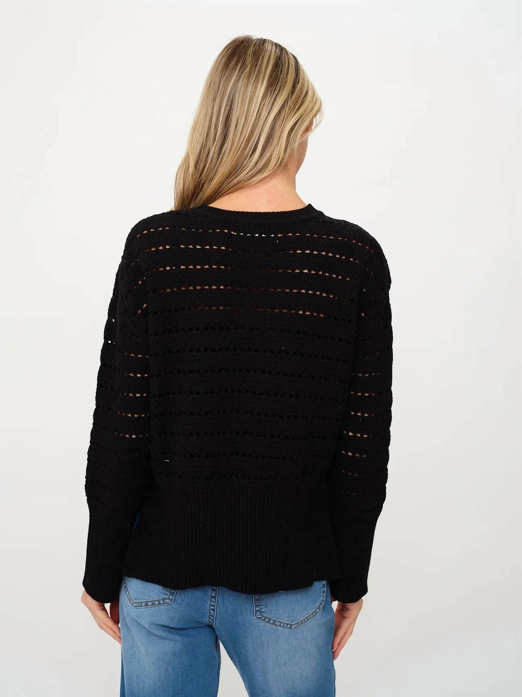 Jaden Crochet Crew Neck Sweater