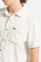 Charter Slub Shirt-Off White Micro Geo