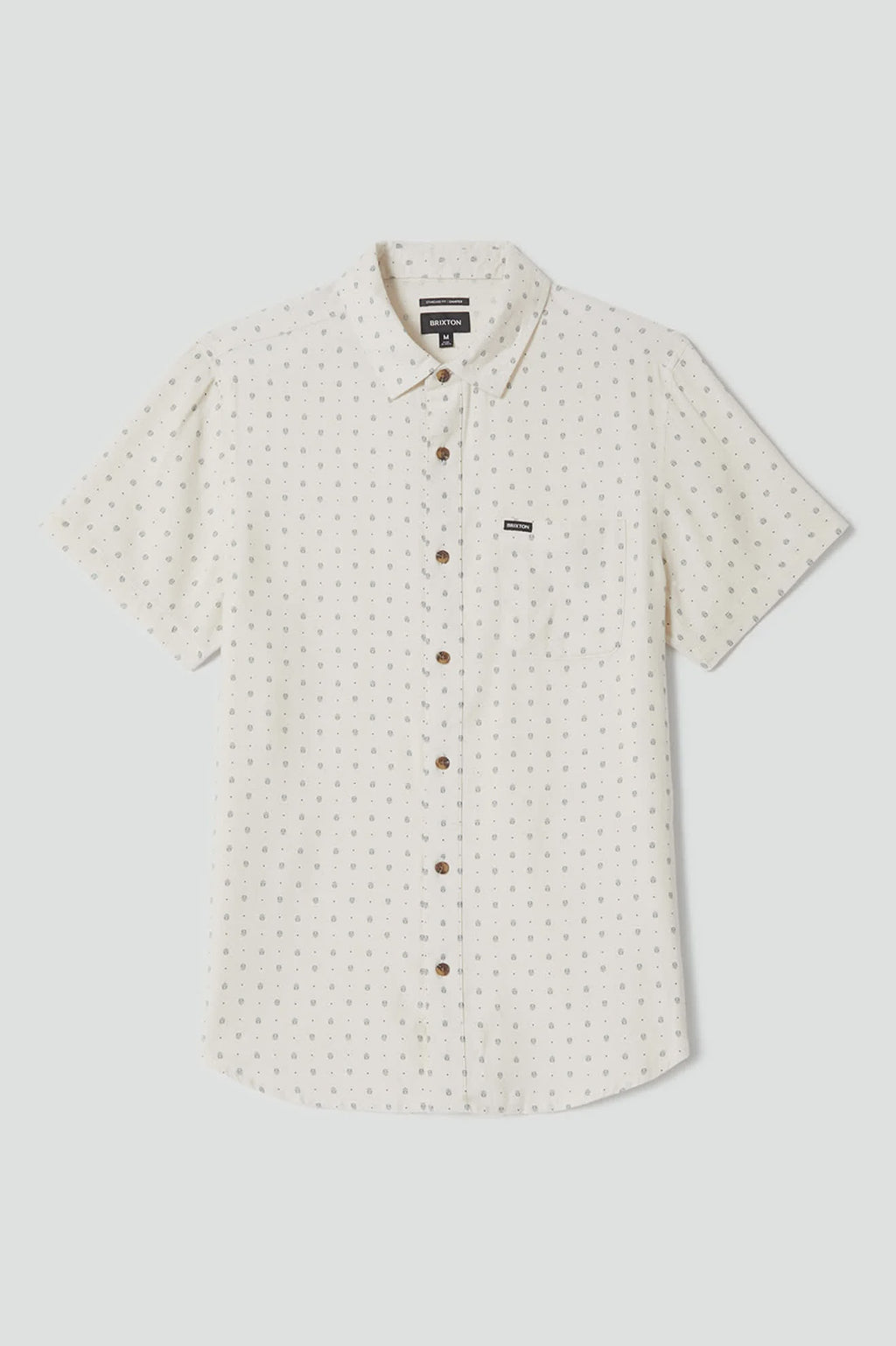 Charter Slub Shirt-Off White Micro Geo