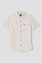 Charter Slub Shirt-Off White Micro Geo