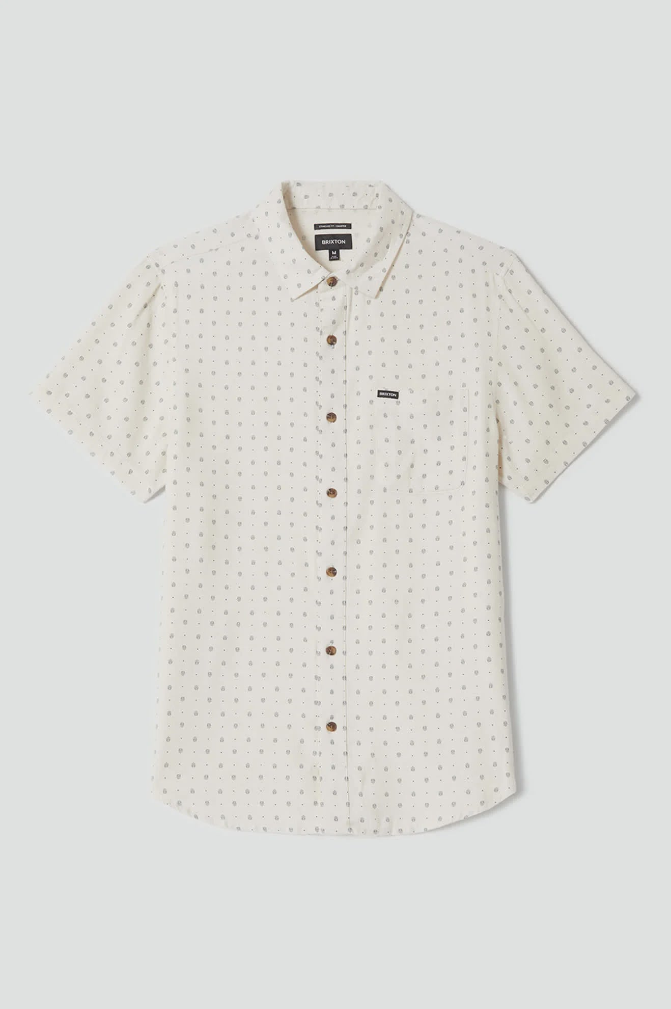 Charter Slub Shirt-Off White Micro Geo