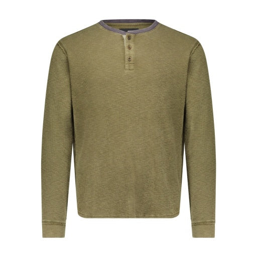 Acid Wash Thermal Henley
