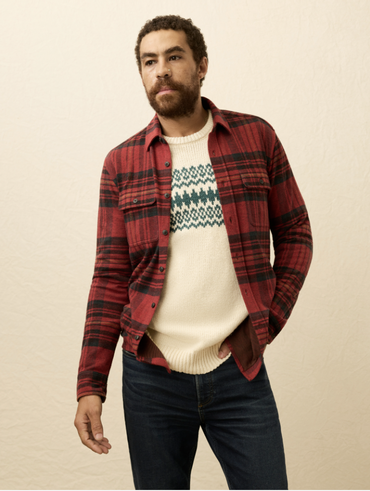 Legend Sweater Shirt-Red Cedar Plaid