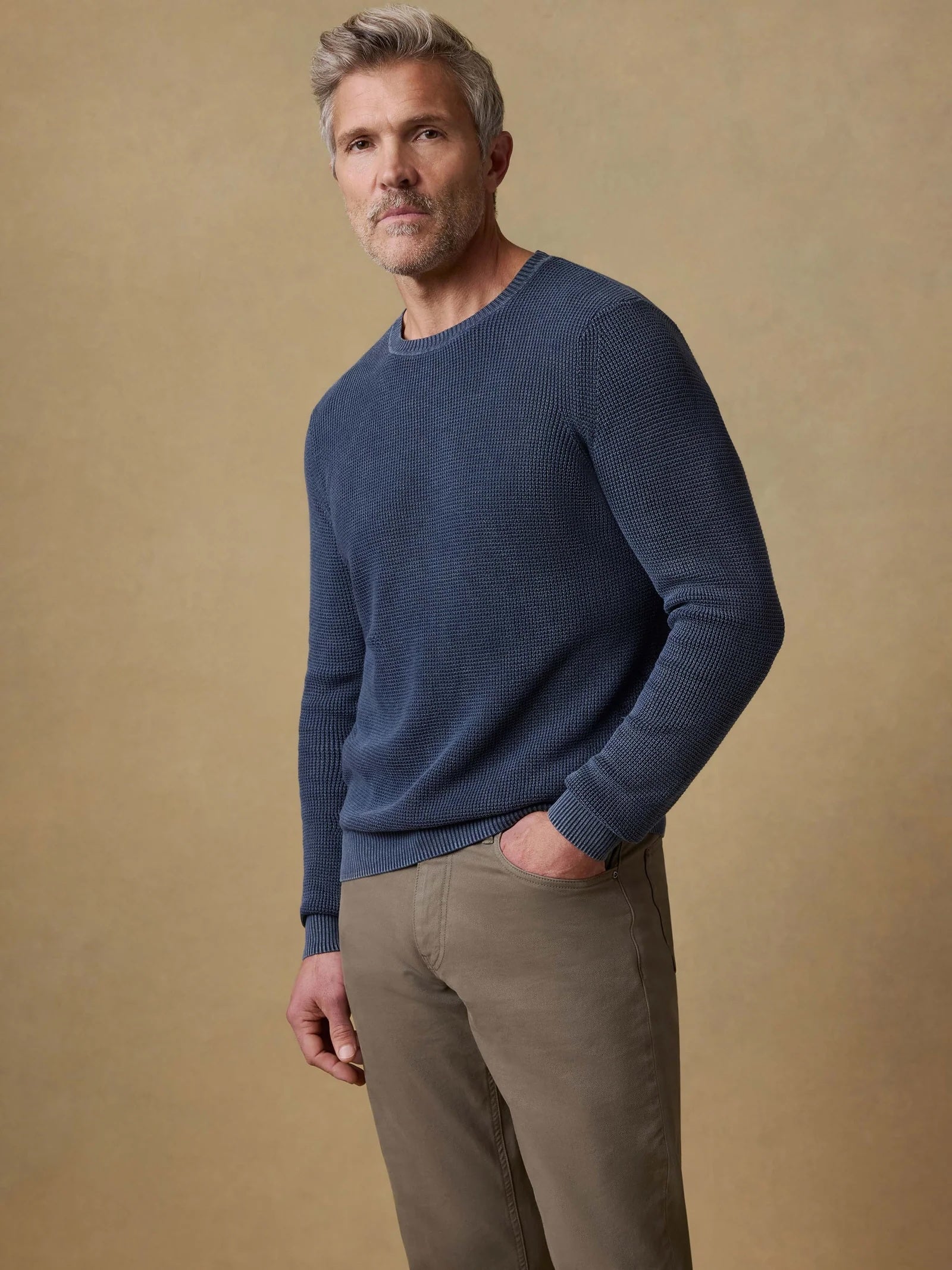 Sunwashed Crewneck Sweater-Blue Nights