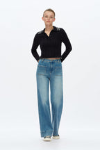 High Rise Wide Leg Denim