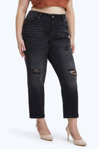 Plus High Rise Painted Mom