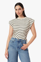 The Luna Top-Ecru/Jet Black