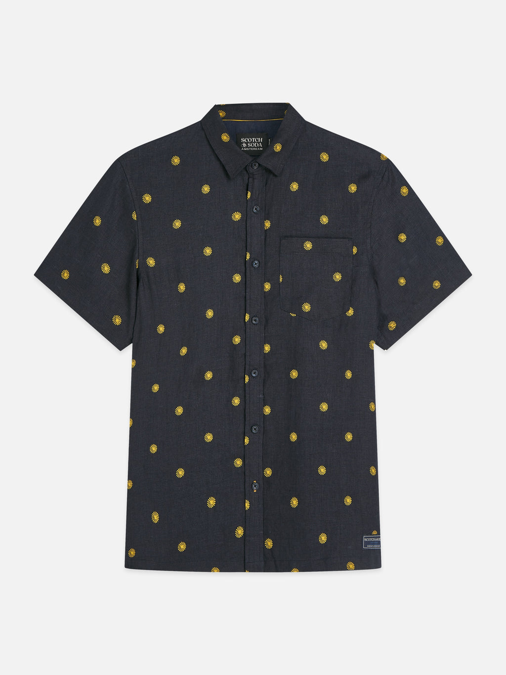 Linen Printed Short Sleeve Shirt