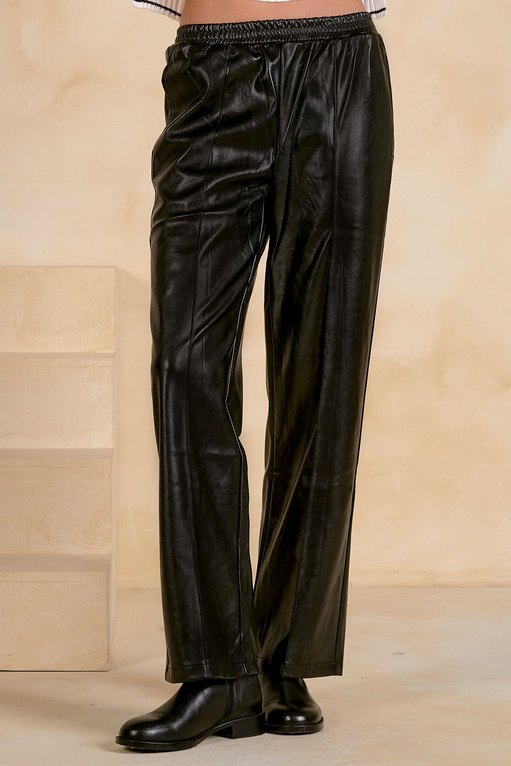 Leather Pull-On Pant