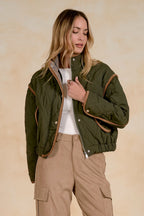 Corduroy Trim Jacket