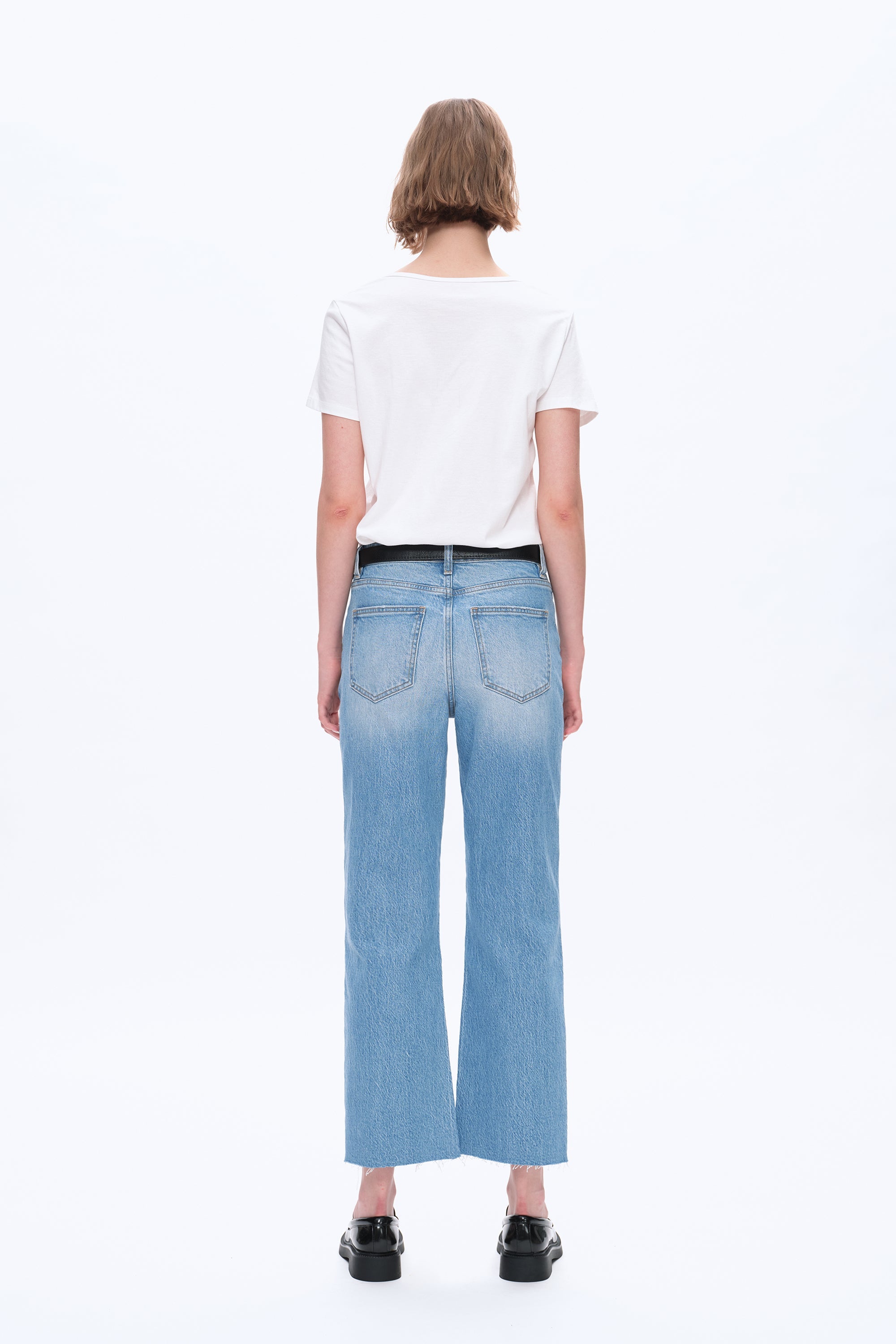 High Rise Relaxed Straight Leg Denim
