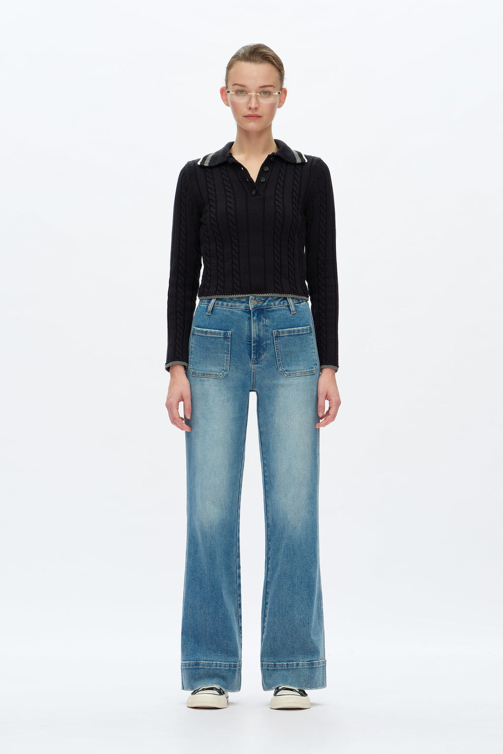 High Rise Wide Leg Denim