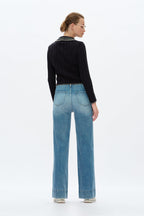 High Rise Wide Leg Denim