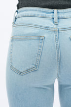 Mid Rise Slim Straight Denim Jeans