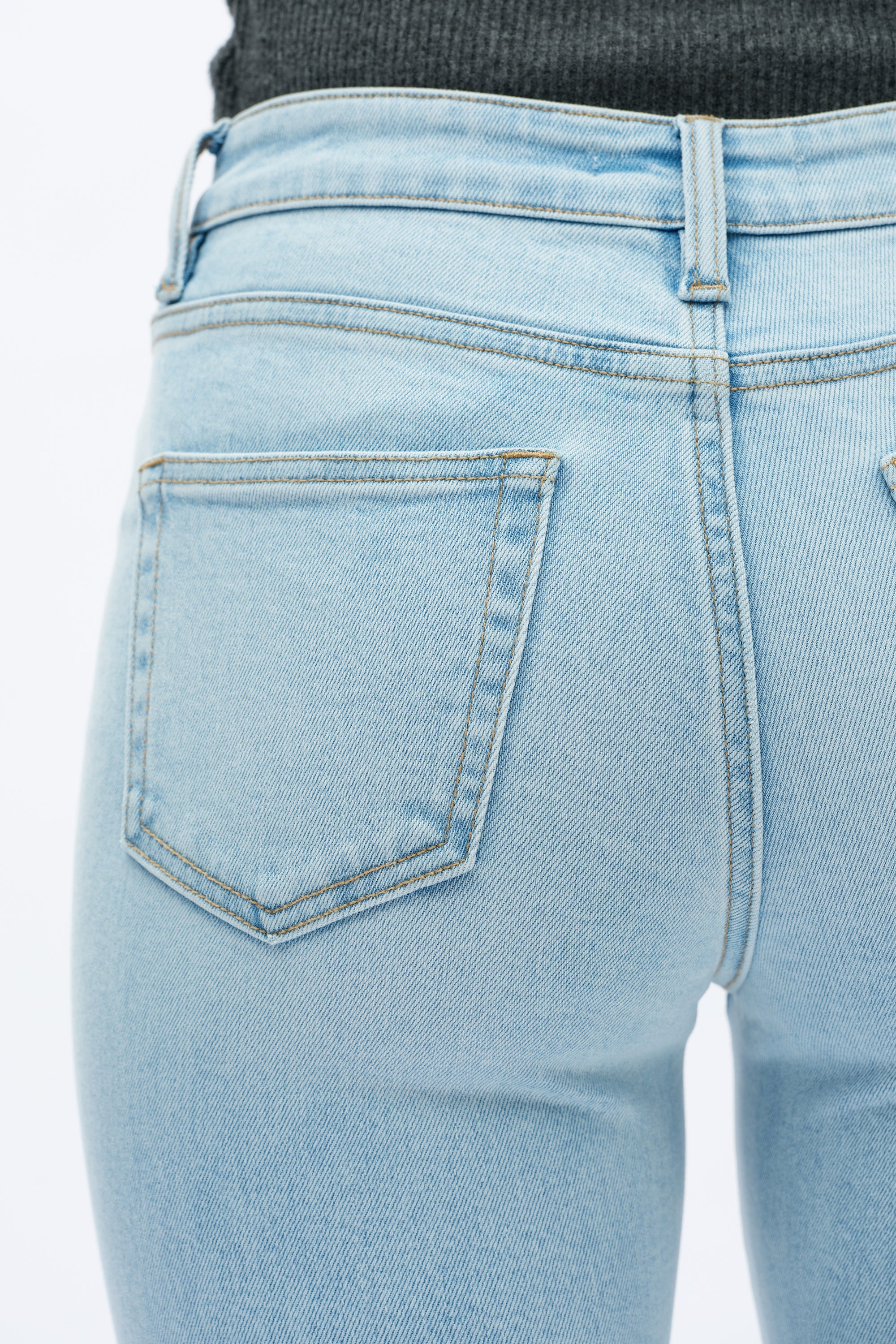 Mid Rise Slim Straight Denim Jeans