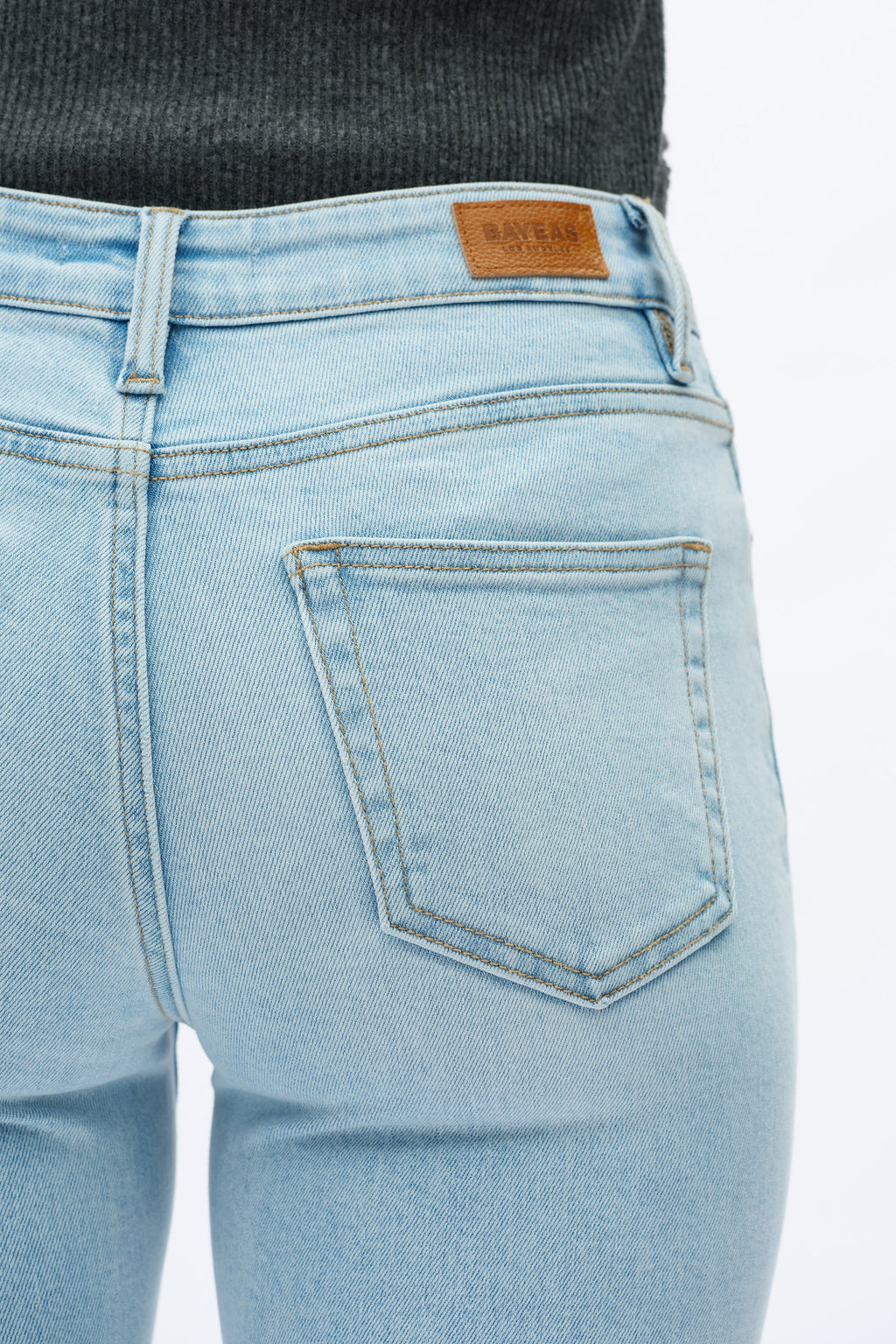 Mid Rise Slim Straight Denim Jeans