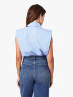 Sleeveless Shoulder Pad Shirt