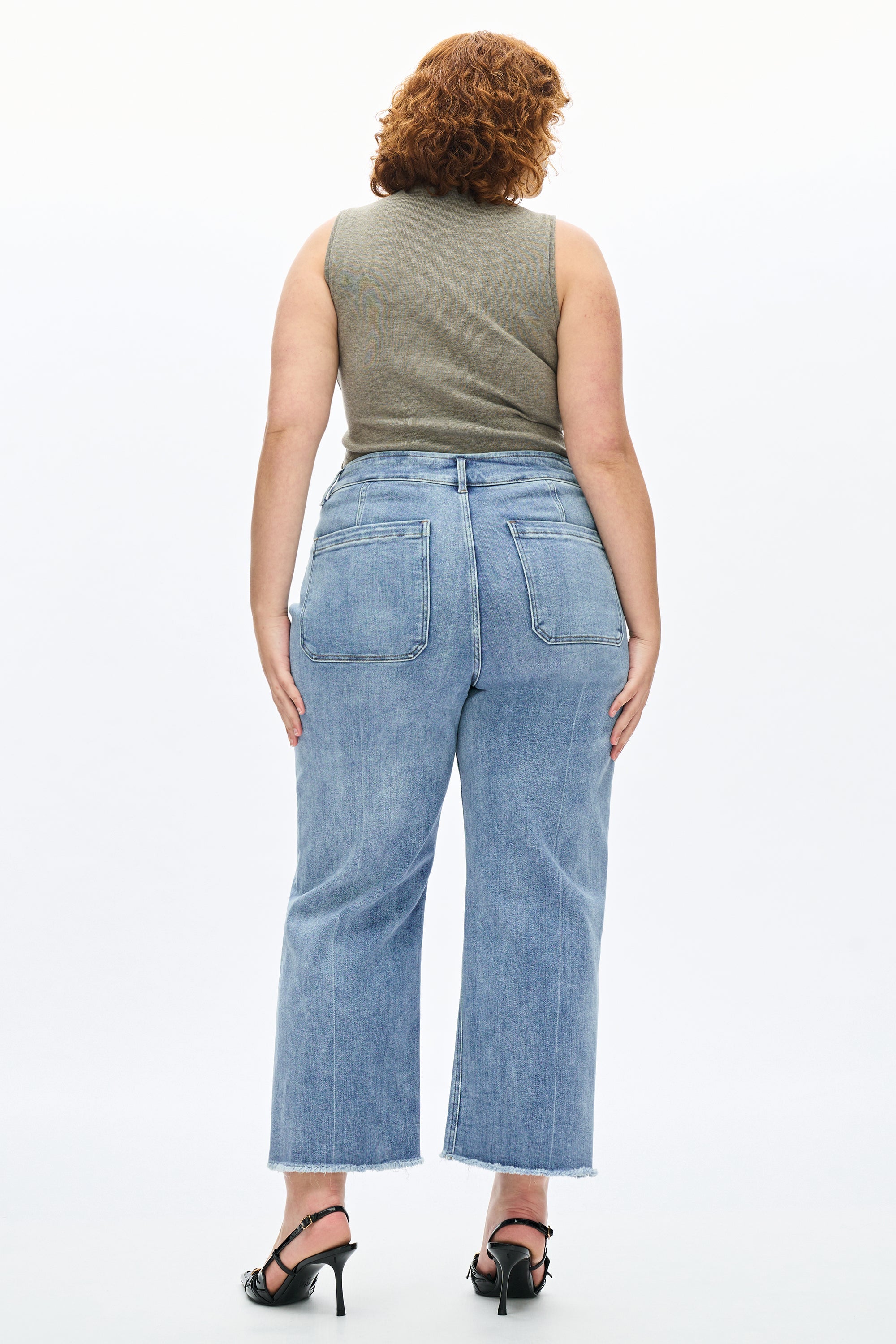 Plus High Rise Wide Leg