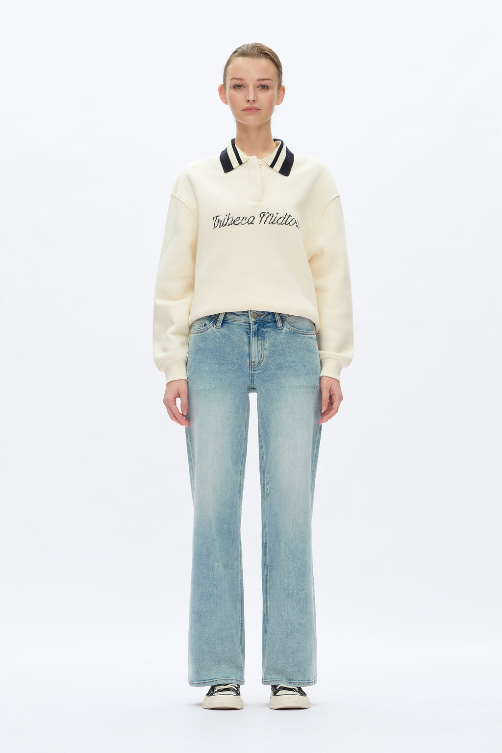 Mid Rise Wide Leg