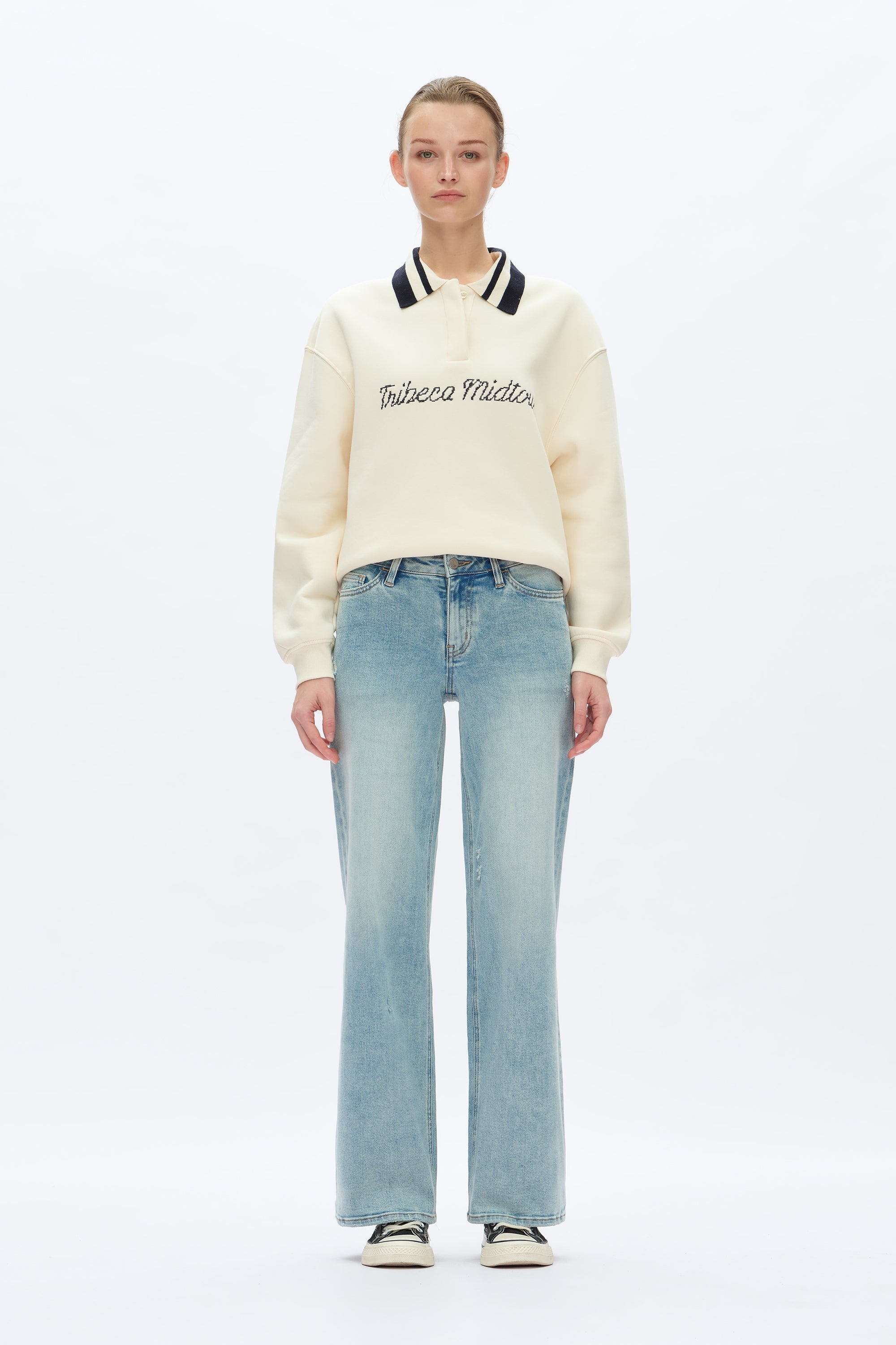 Mid Rise Wide Leg
