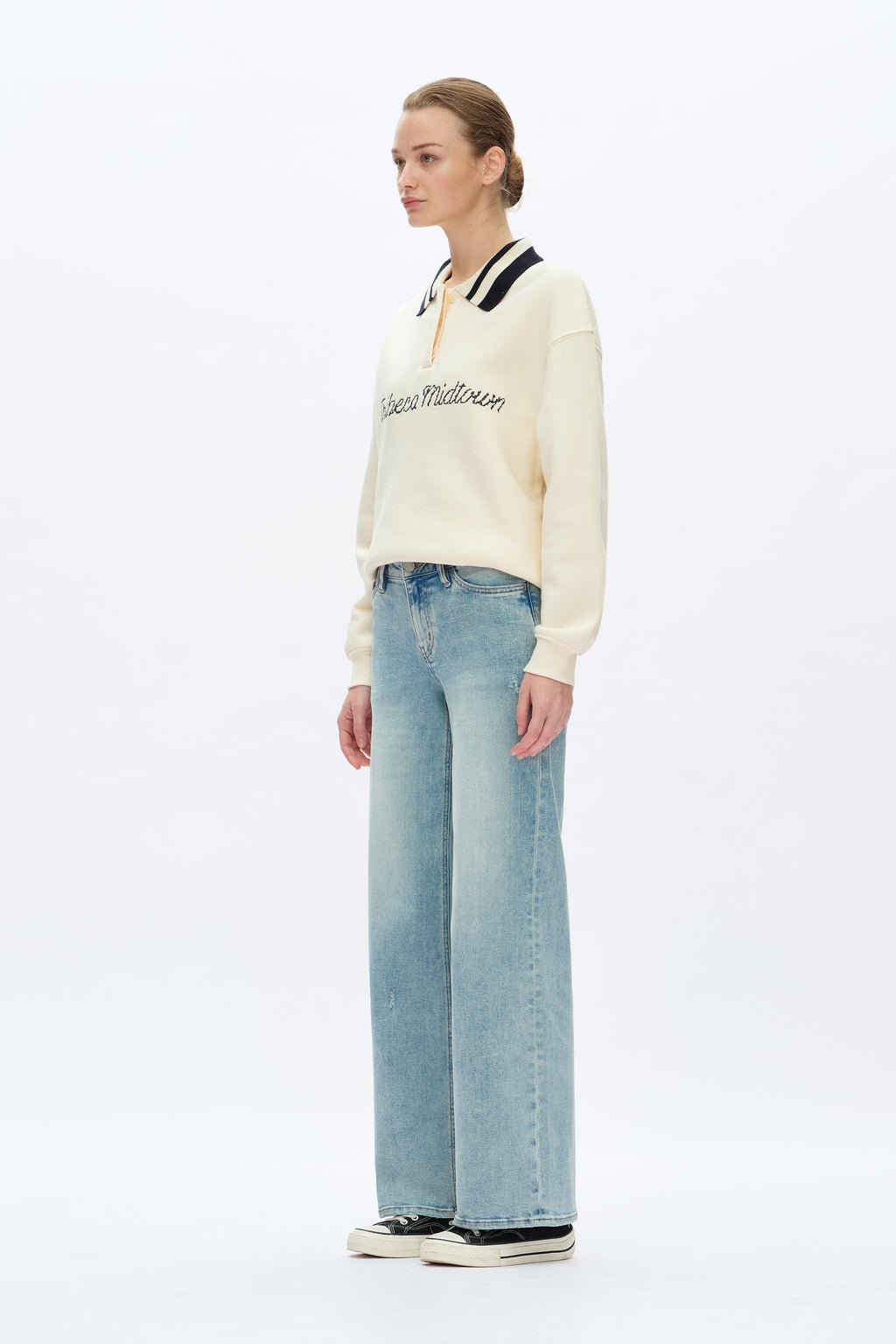 Mid Rise Wide Leg
