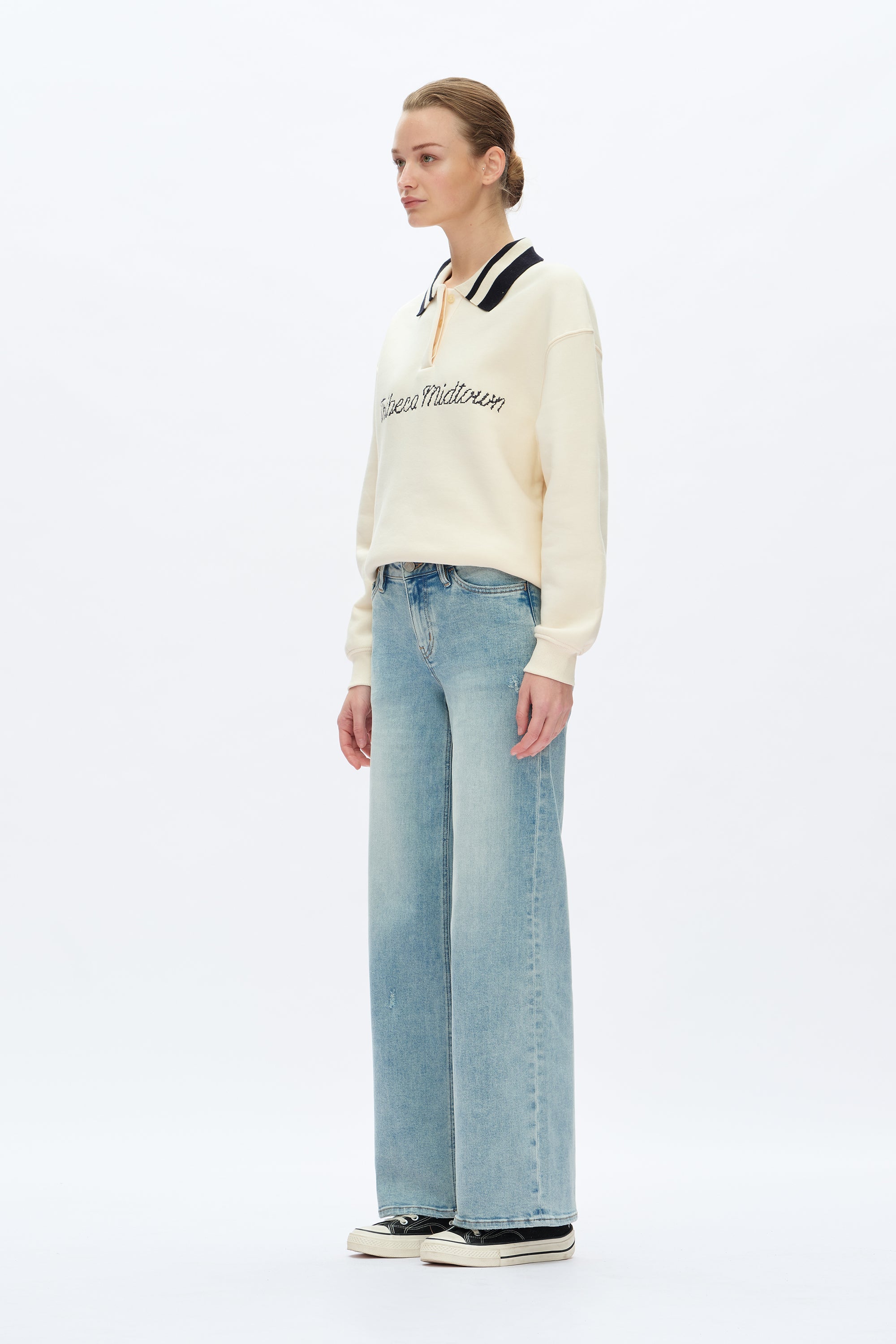 Mid Rise Wide Leg