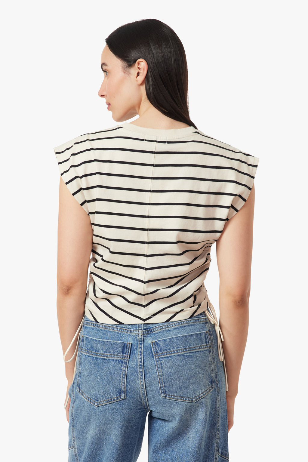 The Luna Top-Ecru/Jet Black