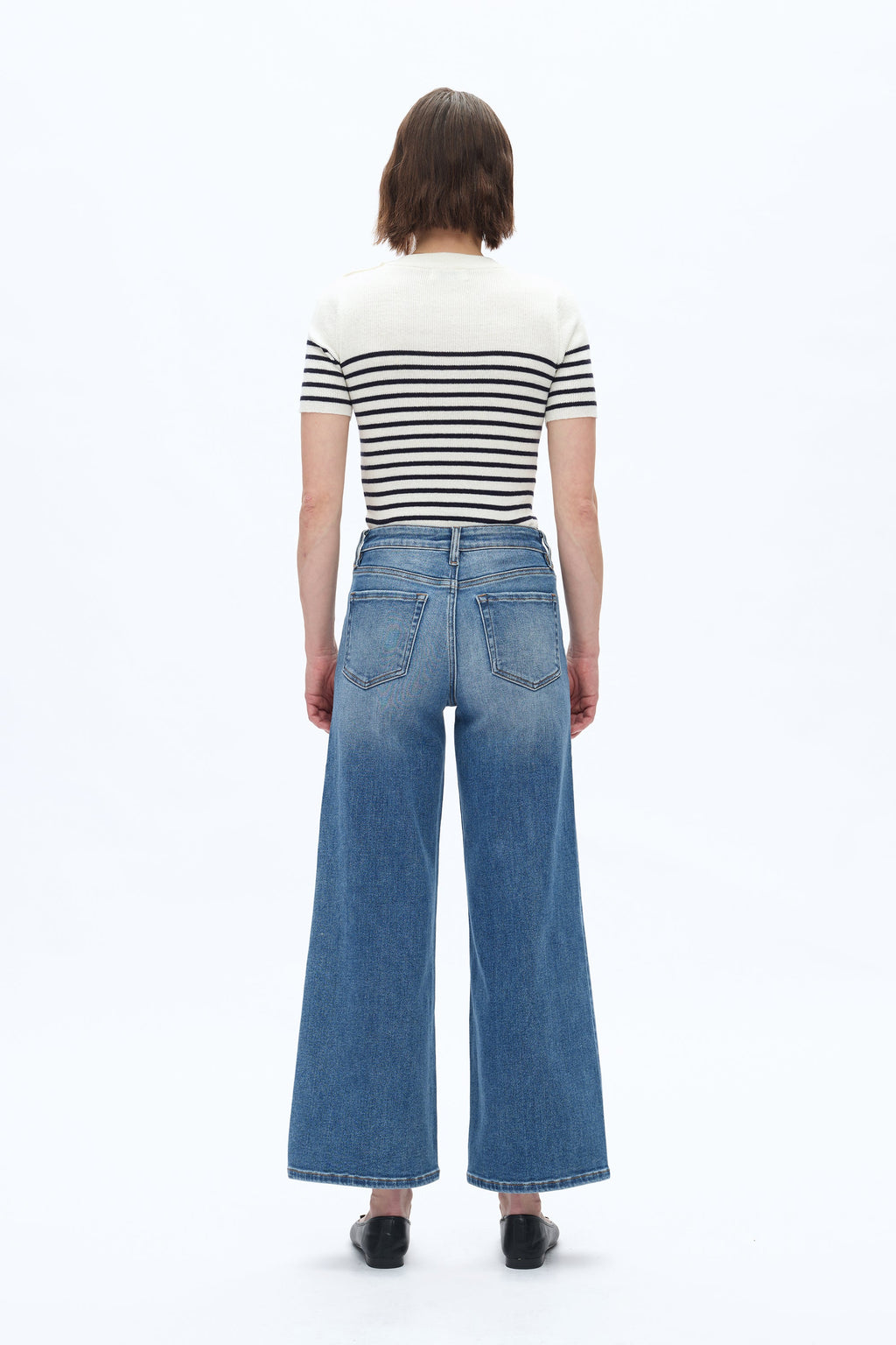 Lisa Mid Rise Wide Leg