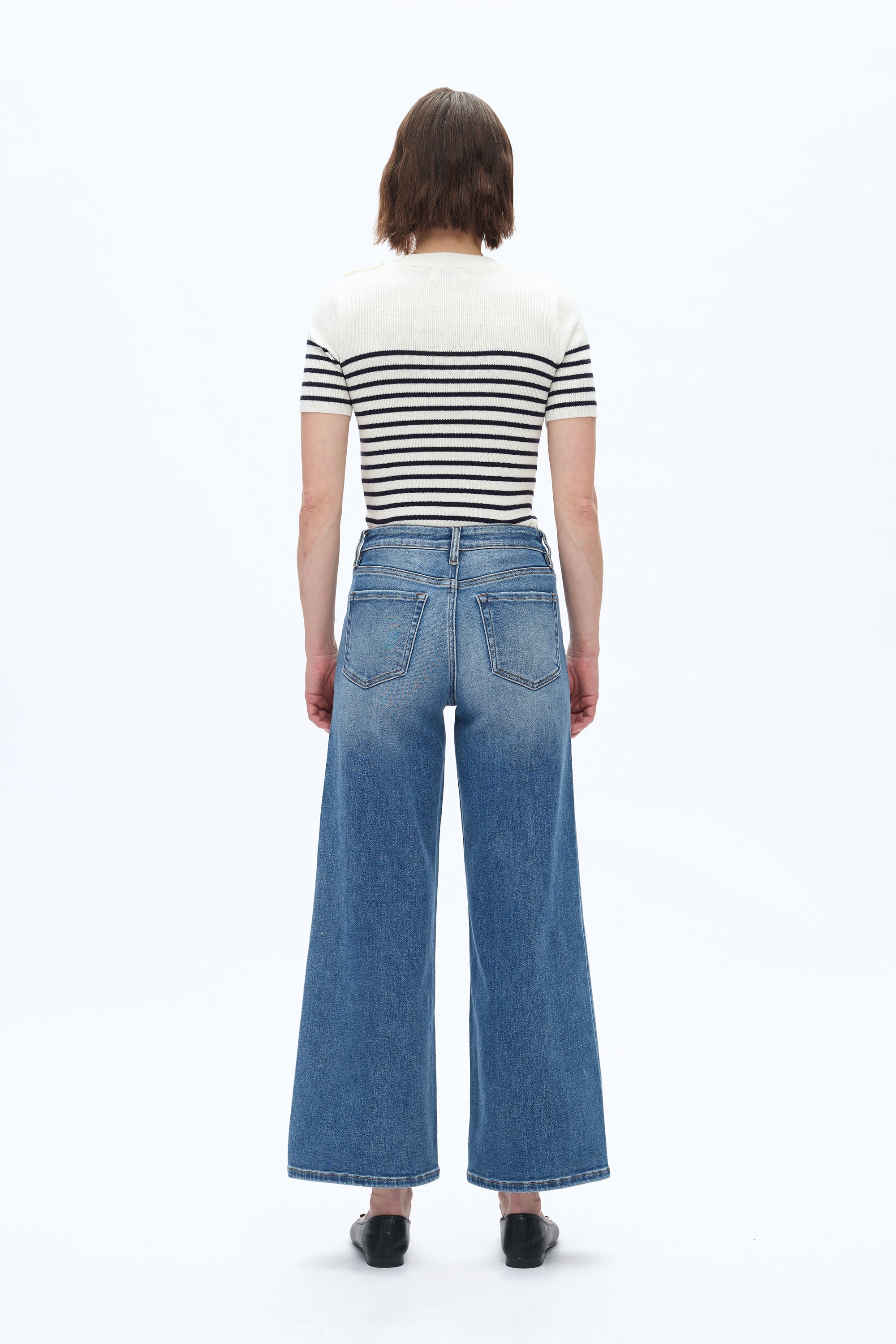 Lisa Mid Rise Wide Leg
