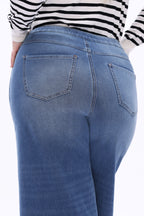 Plus High Rise Wide Leg-Bluebell