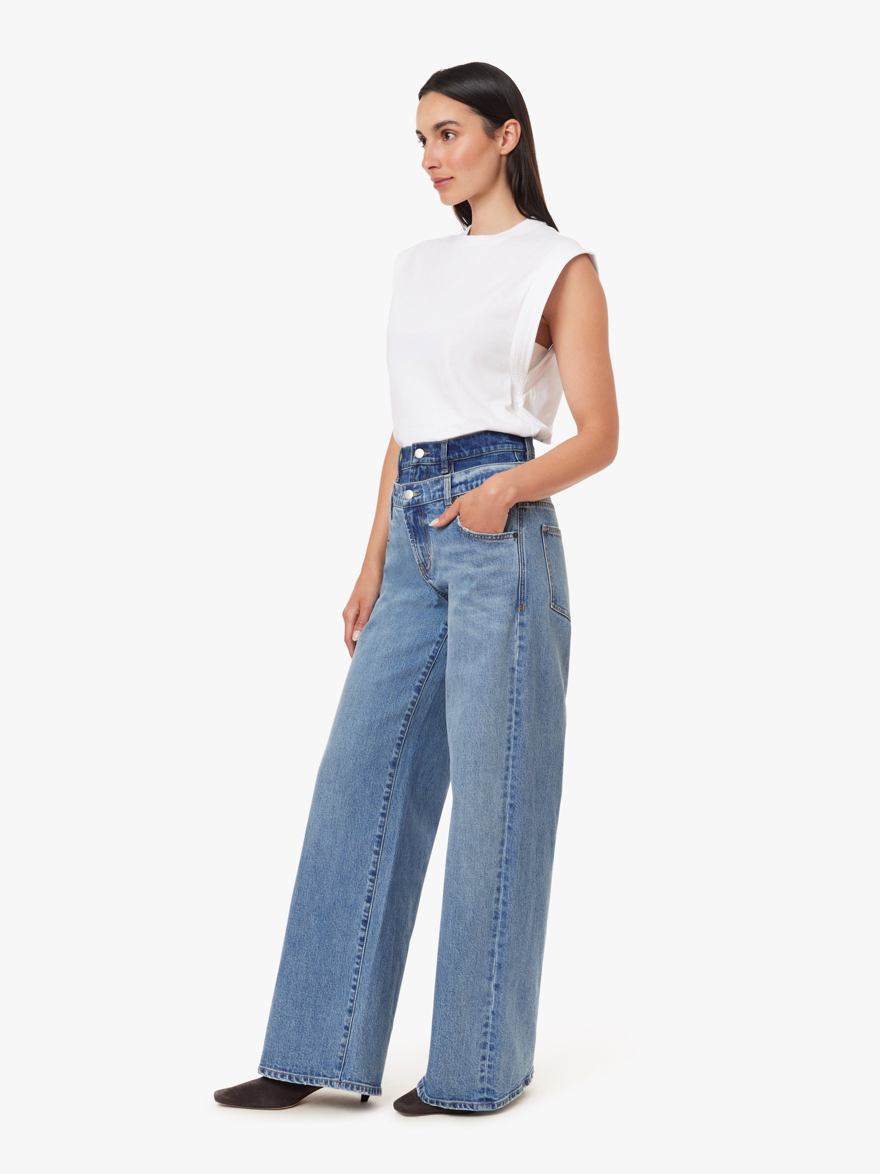 Gemma Double WB Wide Leg Slouch